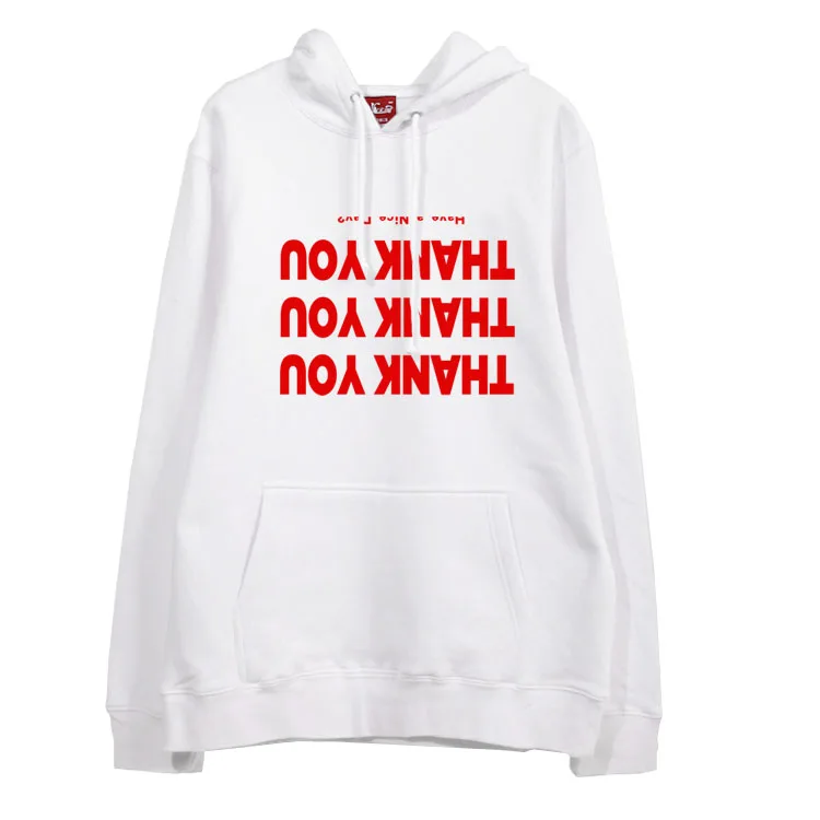 

Kpop iu kris same thank you have a nice day printing fleece hoodies unisex lovers loose pullover sweatshirt autumn winter