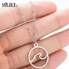 Женское Ожерелье SMJEL, модное волнистое ожерелье-чокер