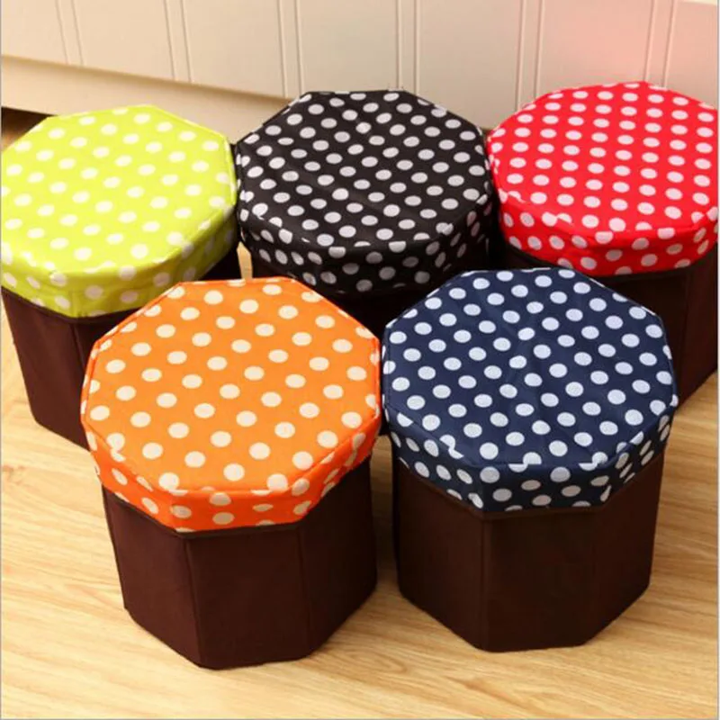 Creative Multi-function Non-woven Organization Storage Boxes Stool Folding Box Finishing stool | Дом и сад