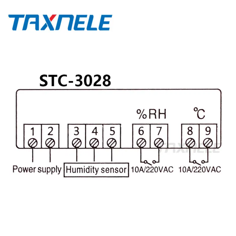 Двойной цифровой термостат контроль температуры и влажности STC-3028 термометр контроллер гигрометра AC 110V 220V DC 12V 24V 10A
