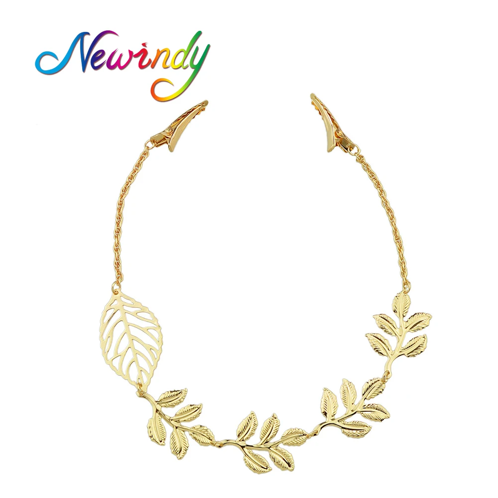 Wedding Hair Accessories Gold Color Leaf Pattern Hairbands Jewelry Fashion Women Hairwear|fashion hair jewelry|hair jewelryjewelry |