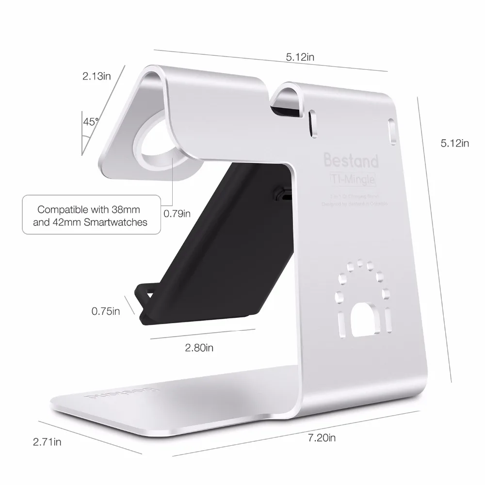 Bestand 2 в 1 для IPhone Беспроводная зарядная подставка и для IWatch зарядная подставка держатель для IWatch/iPhone X/8 Plus/8