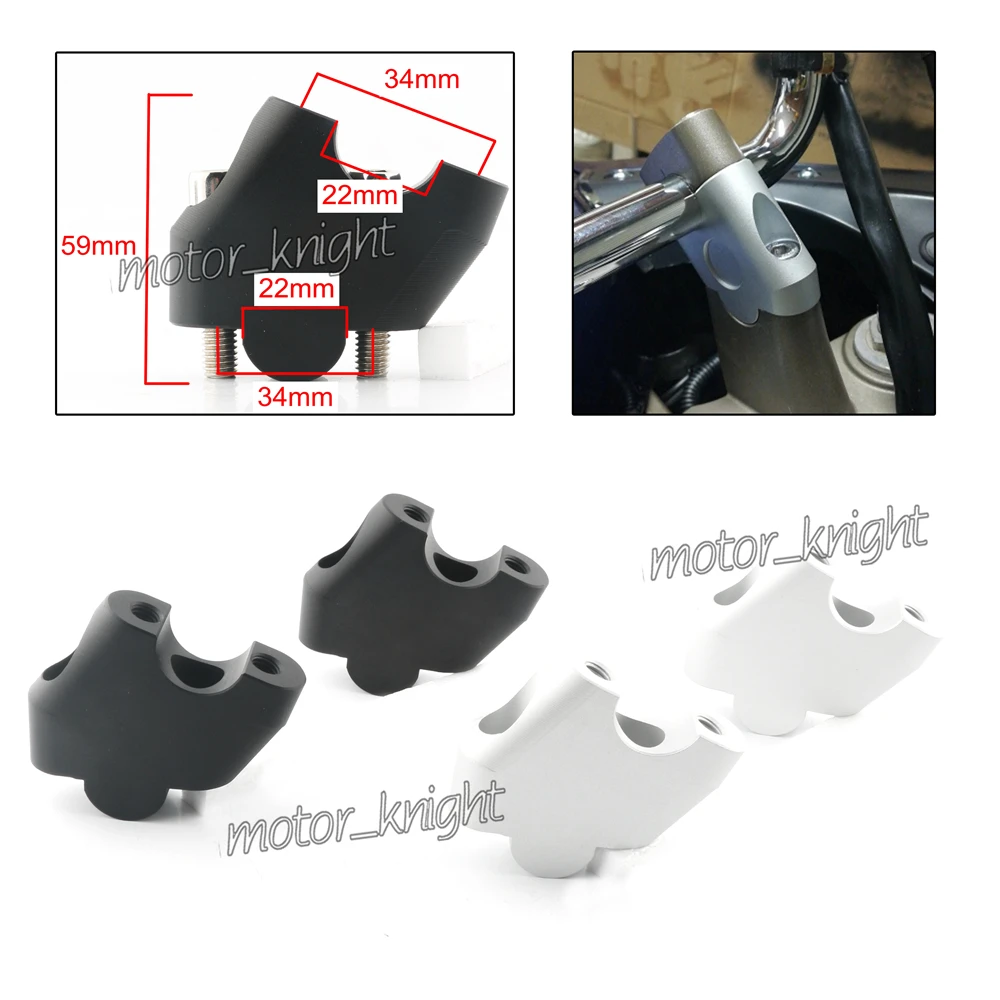 Руль мотоцикла riser 22 мм adapter 7/8 &quotРучка Бар для Yamaha MT07 MT09 Honda TRX450 TRX400 TRX350|Ручки
