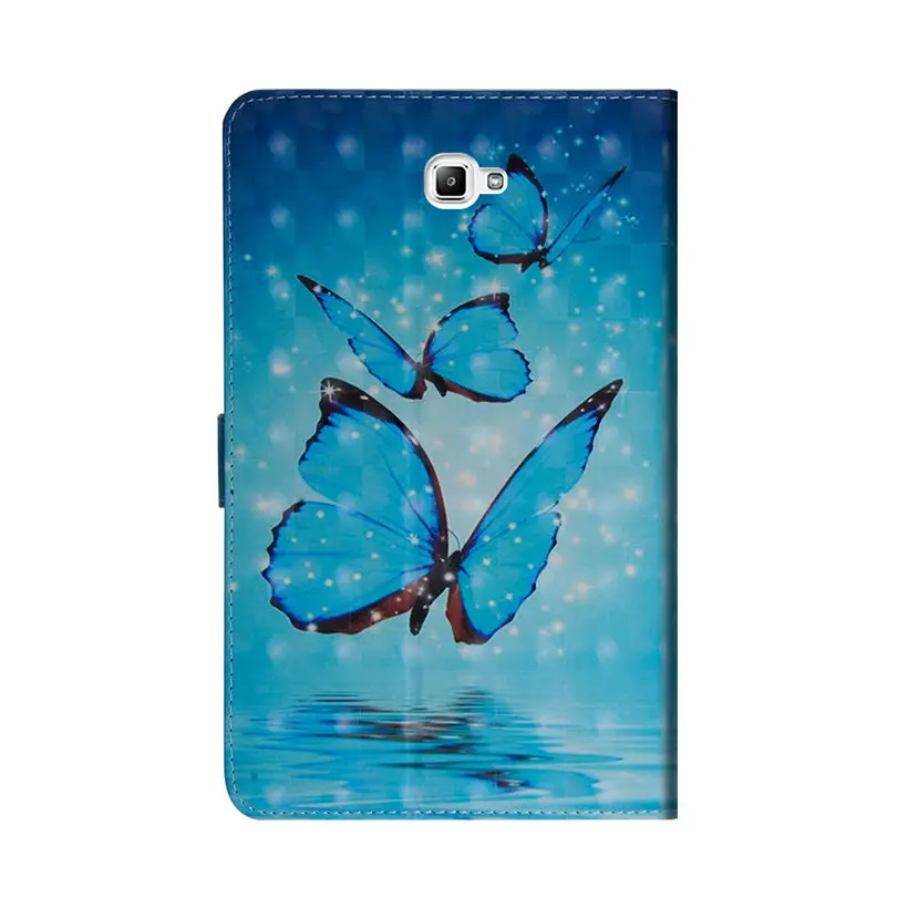 SM-T585 Case For Samsung Galaxy Tab A A6 10.1&quot 2016 SM-T580 T585 T580 Cover Funda 3D Cartoon Animal painted Skin Shell+Film+Pen |