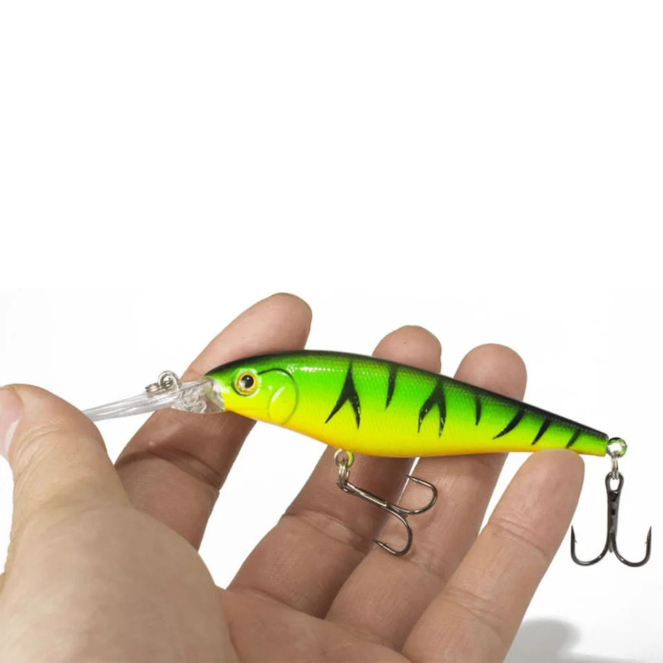 

WALK FISH 1Pcs Hard Bait Minnow 11cm 10.5g Fishing lures Bass Fresh Salt water 4#hook 5 Colors Super Quality