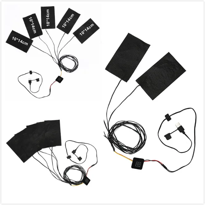 Заряжается от USB Тепловые колодки Водонепроницаемый углеродного волокна грелку