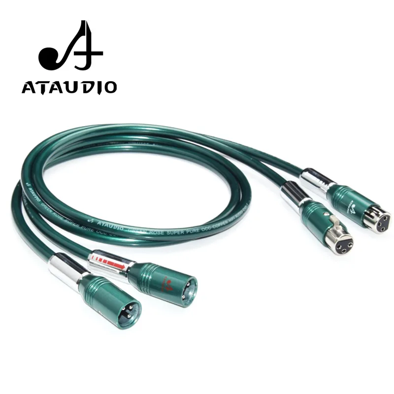 ATAUDIO Hifi XLR кабель высокой чистоты OCC 2XLR штекер-гнездо для соединения с микрофоном