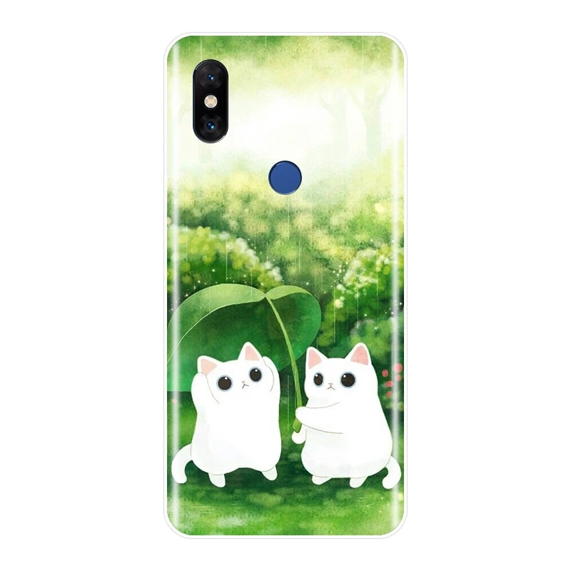 Чехол из ТПУ Для Xiaomi Mi Max 1 2 3 силиконовый мягкий чехол с милым котом цветком
