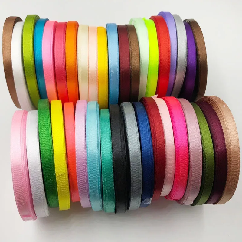 25 ярдов 6 мм шелковая атласная лента свадебные декоративные ленты подарочная