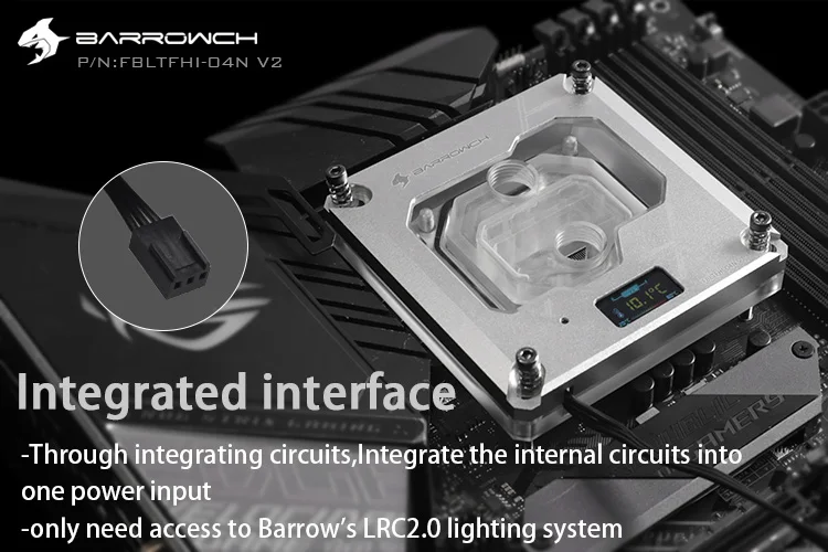 Barrowch FBLTFHI-04N-V2 для Intel Lga115X/X99/X299 охлаждения процессора водяного охлаждения блок, компьютер Сплит Тип водяного охлаждения