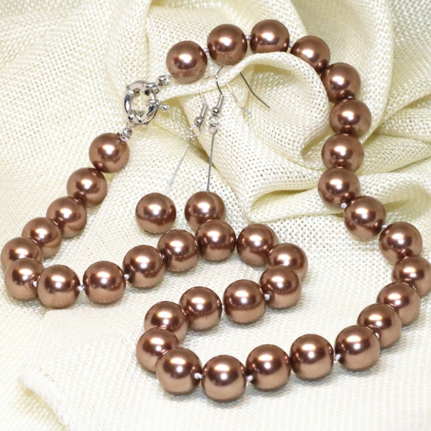 Уникальный дизайн романтическое шампанское 12 мм имитация жемчуга круглые бусы