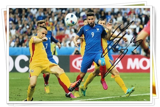 Оливье Жиру автограф подпись с ручки фото 4*6 дюймов известный спортивная звезда