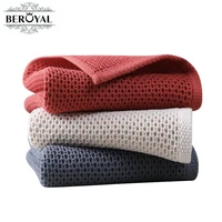 Beroyal Brand 4Pc Set 100  Cotton Hand Towels for Adults Plaid Hand Towel Face Care Magic Bathroom Sport Waffle Towel 33x74cm