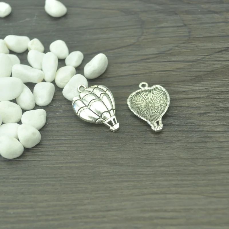 

15 pcs vintage Tibetan Silver Plated hot air balloon Charms Metal Pendants for Jewelry Making DIY Handmade Craft 25*17 mm J274