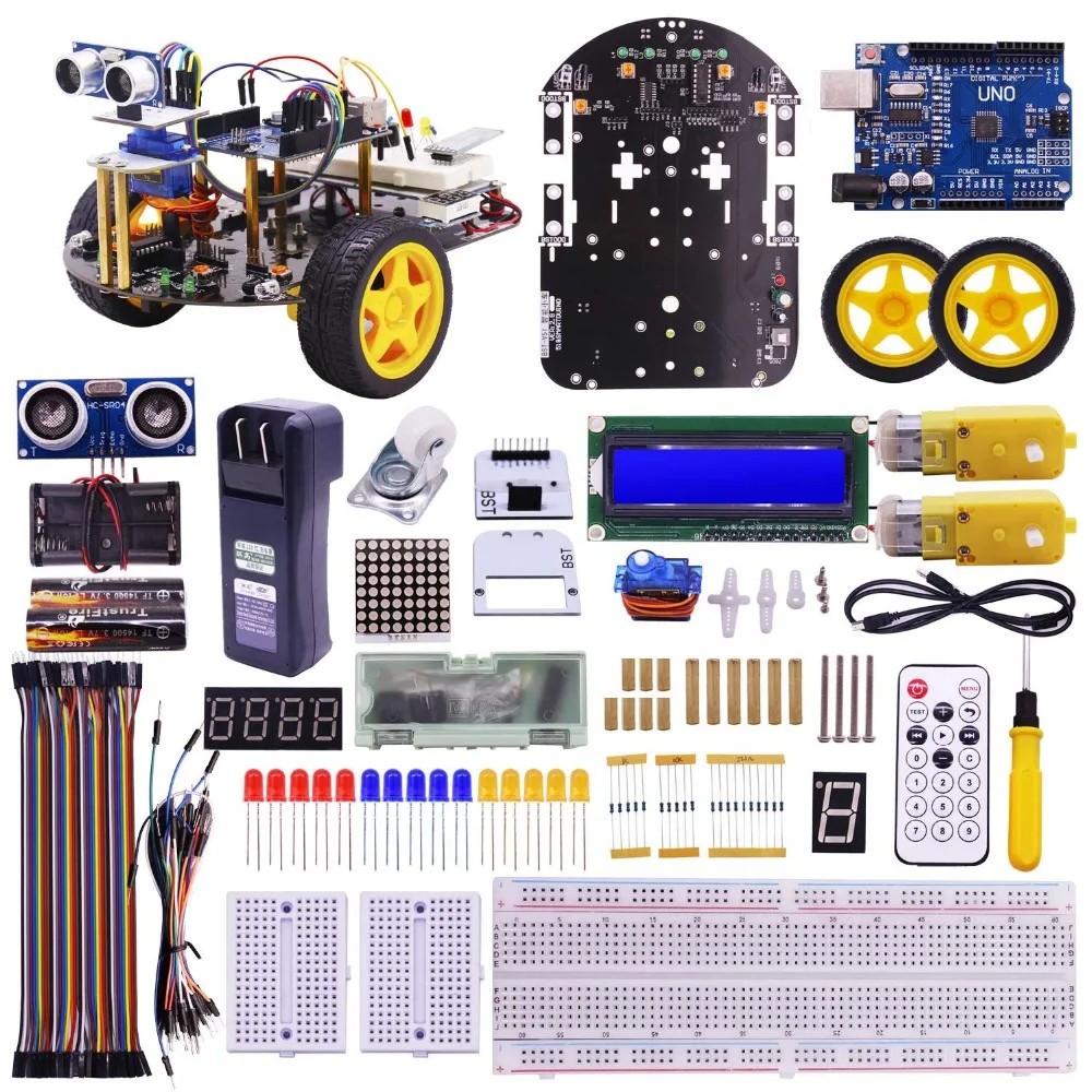 Стартовый комплект Bluetooth умный робот автомобиль 2в1 для Arduino с обучающей программы
