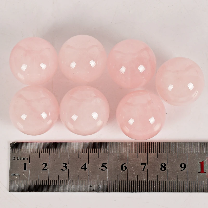 20mm Diameter rose quartz Crystal Balls with wooden base Hand massage mineral crystals Healing Chakra Reiki ball Home Decor | Дом и сад