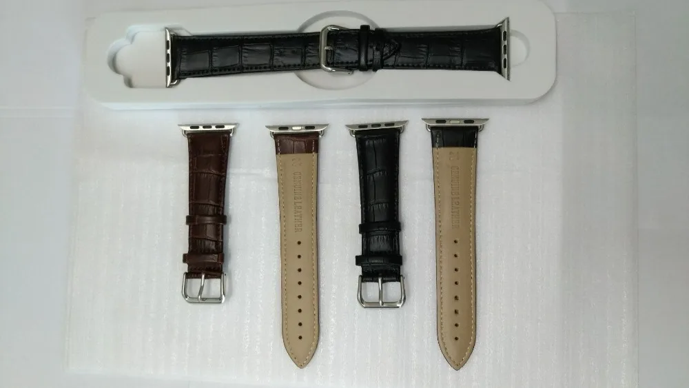 100% крокодиловая кожа ремешок для часов разъем адаптера 42 мм 38 Apple Watch iWatch