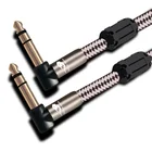 Аудиокабель 14 дюйма, разъем TRS дюйма, для микшерного пульта, усилителя, наушников, угловой стерео кабель 6,35 мм-6,35 мм Hifi AUX, OFC 1 м, 2 м, 3 м, 5 м, 8 м