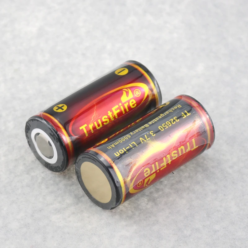 1 пара TrustFire 32650 6000mAh 3 7 V литиевая аккумуляторная защищенная батарея с печатной