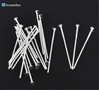 Doreen Box Lovely 500 шт серебряный цвет Шпильки 0,7x28 мм (21 калибр) (B01532)