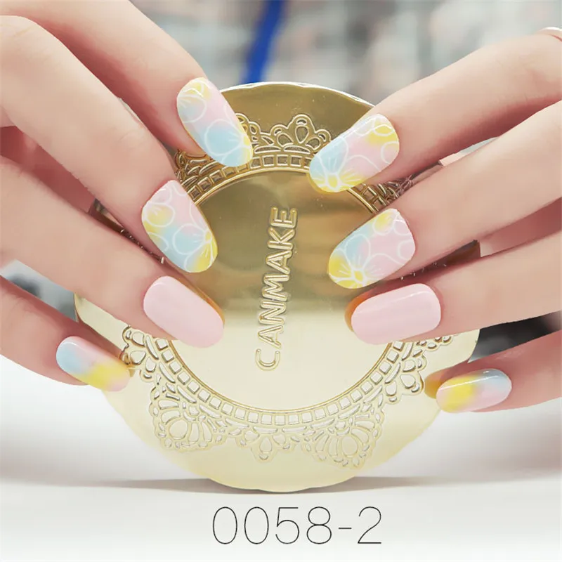Весна Дизайн блеск накладные ногти полное покрытие поддельные ABS Лето Высокое