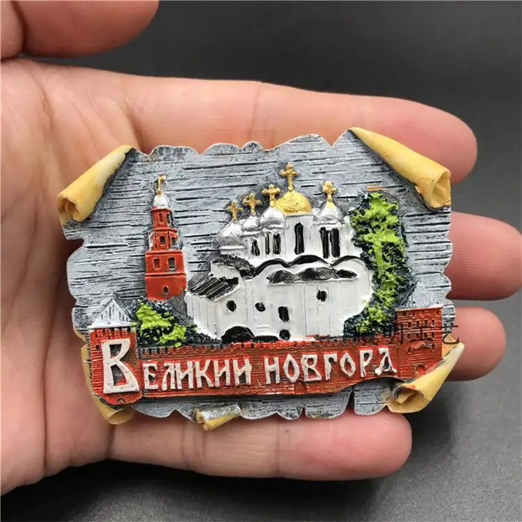 3D стерео Магнитный Магнит на холодильник, смоляная русская москвичка, Детская кукла, Новгород, Hagia Sophia, магнитные наклейки на холодильник, домашний декор