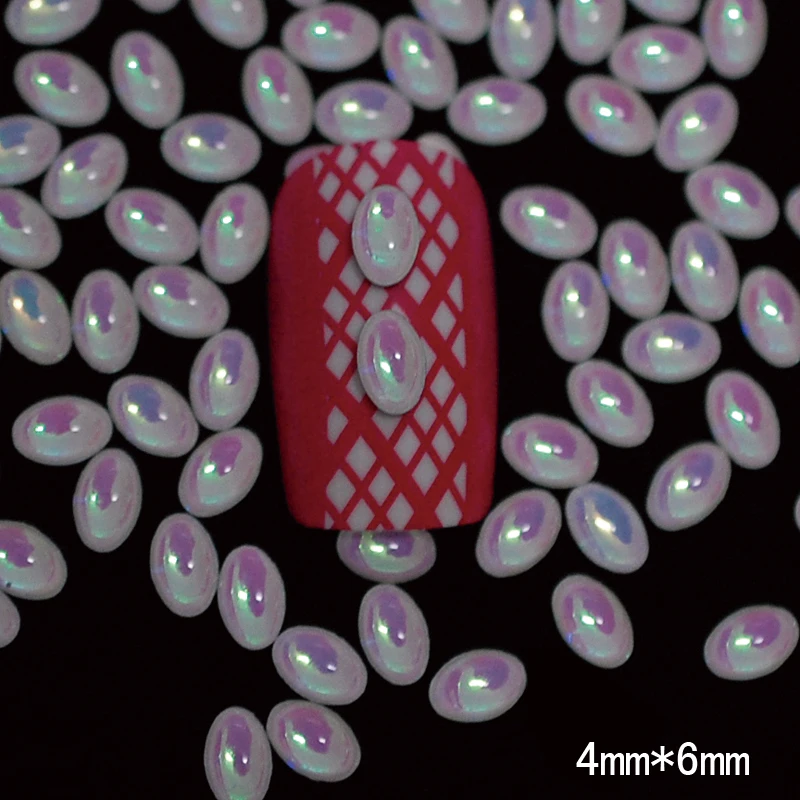 100 шт. жемчужные украшения для ногтей|white ab|3d glitternail art jewelry |
