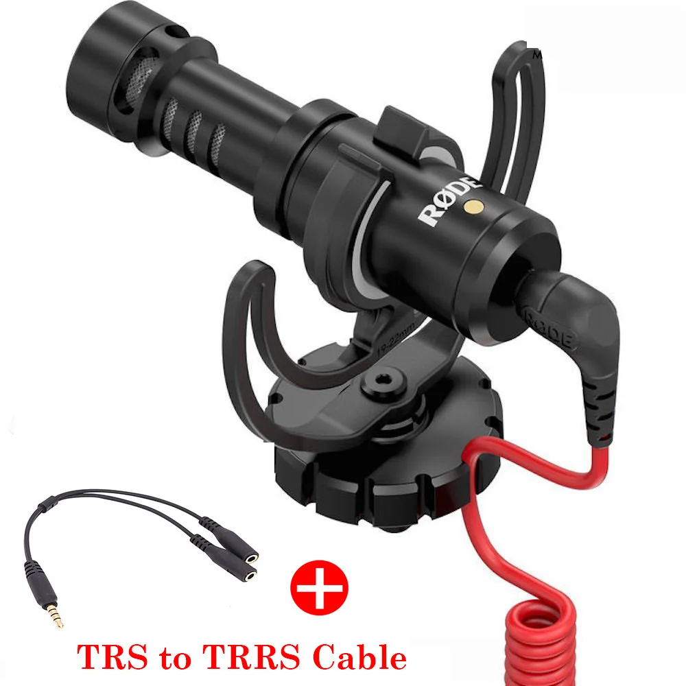 Ехал VideoMicro Компактный На Камере Записи Микрофон для Canon Nikon Sony Lumix DJI Осмо DSLR Камеры Микрофон - Цвет: with Cable Adapter