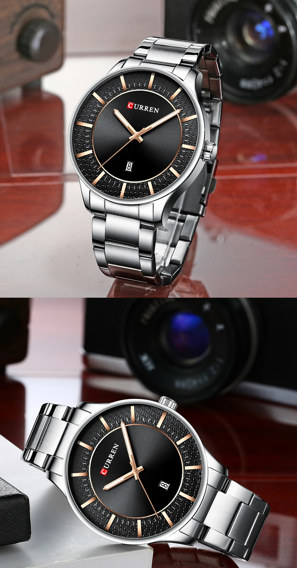 Curren Relojes Hombre Топ бренд класса люкс Бизнес водонепроницаемые часы для мужчин Дата кварцевые часы для мужчин s часы Relogio Masculino