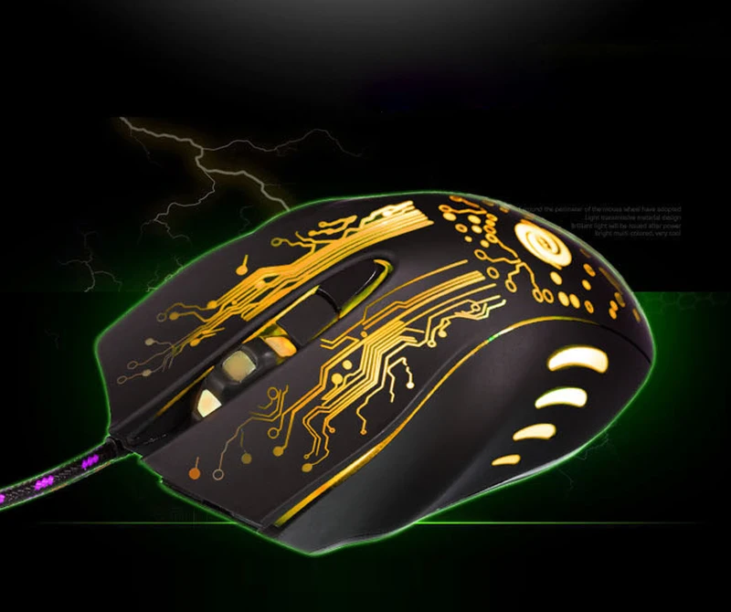 Профессиональный штатив Pro Мышь игровая компьютерная мышь Горячая 6D Проводная игровая мышь USB 3200 Точек на дюйм 6 кнопок светодиодный Оптический для портативных ПК Игровые мыши