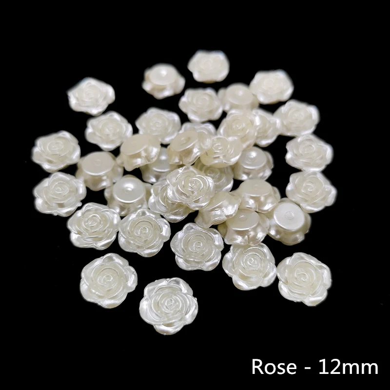 Rose 100 шт цвета слоновой кости полукруглые поделки из жемчуга ABS имитация жемчуга смолы скрапбукинга бусины DIY украшения - Цвет: Rose