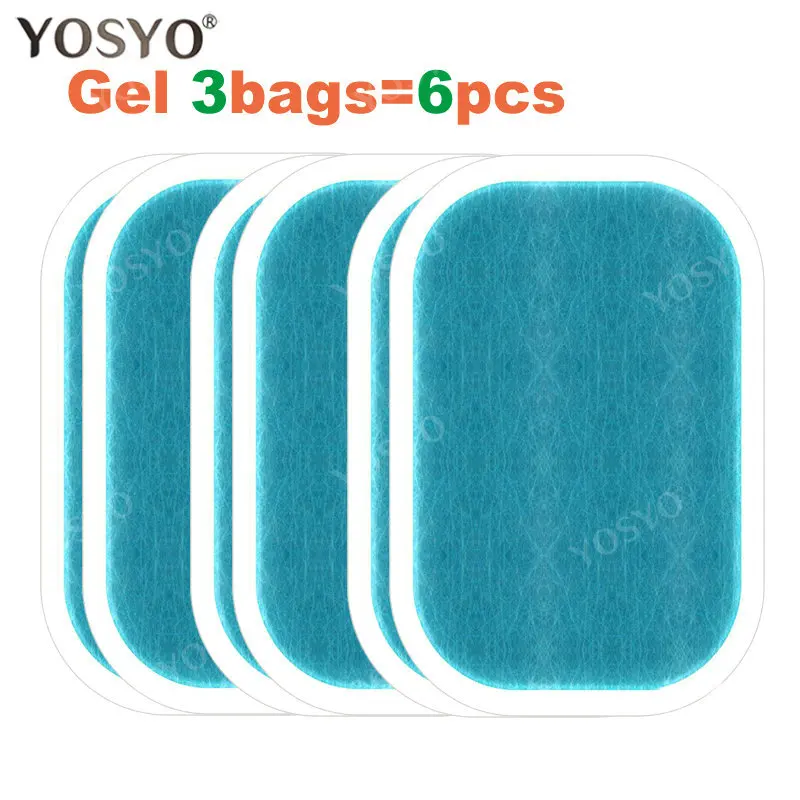 3Pair (6PCS) 1/3/5/10 пар Замена гелевые подушечки для EMS тренажер мышц брюшного Pad Вес потери стимулятор мышц живота гелевая накладка - Цвет: 3Pair (6PCS)