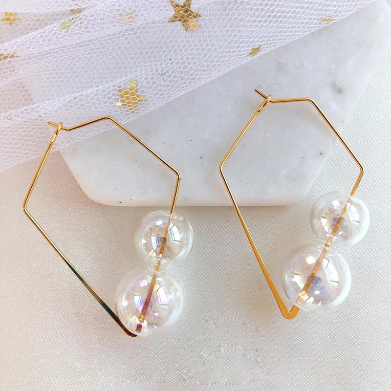 Шикарные корейские серьги с пузырьками для женщин 2020 оригинальные дизайнерские
