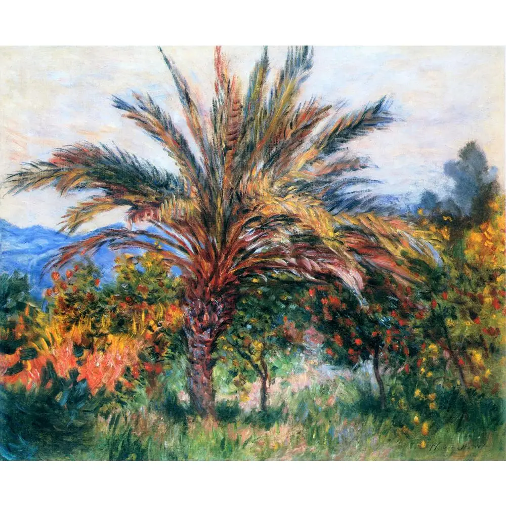 

Palm Tree at Bordighera of Claude Monet art oil paintings Canvas reproduction hand-painted
