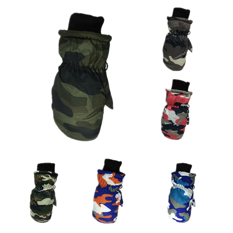 Winter children 's gloves waterproof thickening warm for boys and girls 4-6Y | Детская одежда и обувь