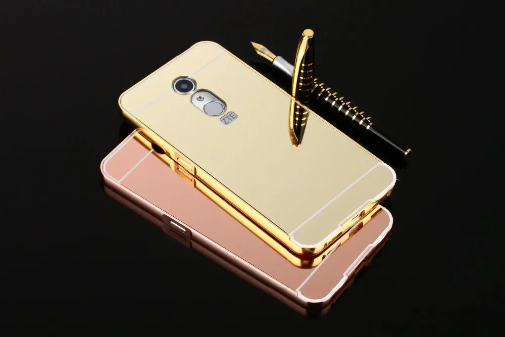 Для ZTE blade A910 случае 5.5 &quotРоскошные Покрытие Зеркало Алюминий металлический