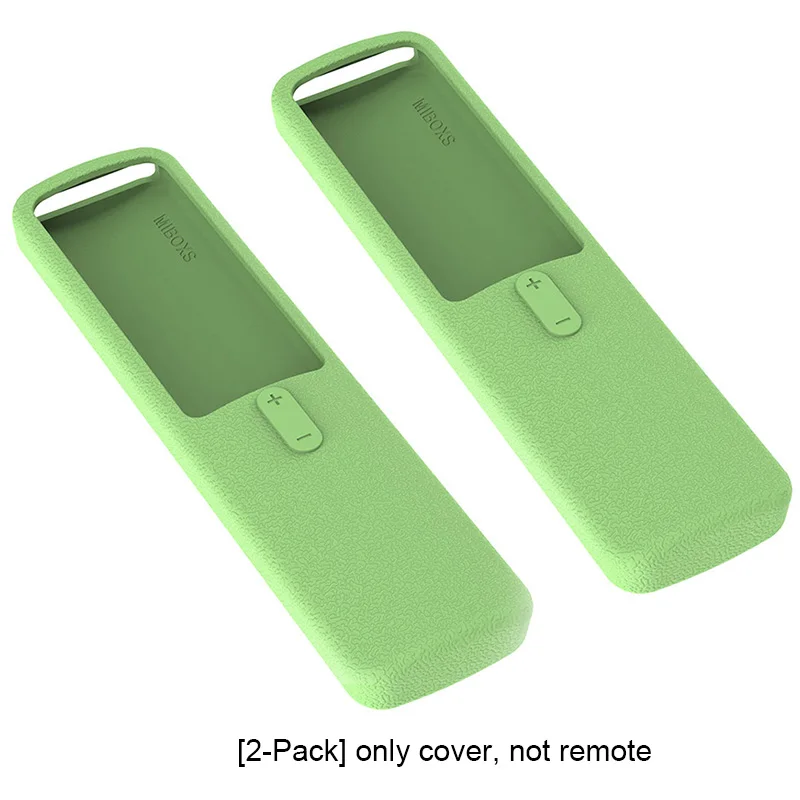 [2 шт. в упаковке] чехлы с пультом дистанционного управления для Xiaomi Mi Box S SIKAI силиконовые Противоударные Защитные Чехлы моющиеся для кожи с петлей - Цвет: 2-pack green