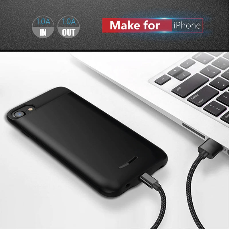 Чехлы для зарядного устройства для iPhone 6 6s 7 8 Plus 2600/7500 mAh Чехол для внешнего зарядного устройства