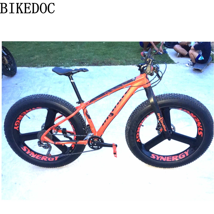BIKEDOC 26ER углеродное Fatbike колесо Toray 800 углеродное трехспицевое колесо для велосипеда, колеса для снежного велосипеда