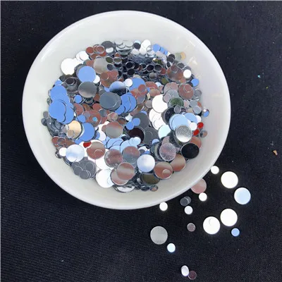 Silver Color 20 г/упак. мульти размер 3 мм 6 мм Точка Форма Блестки для ногтей пайетками для дизайна ногтей, Дамский маникюр, свадебные конфетти, украшение сумки блесток - Цвет: Silver Color