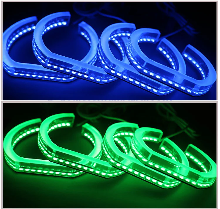 Разноцветные светодиодные кольца с кристаллами RGB в стиле DTM галогенсветильник