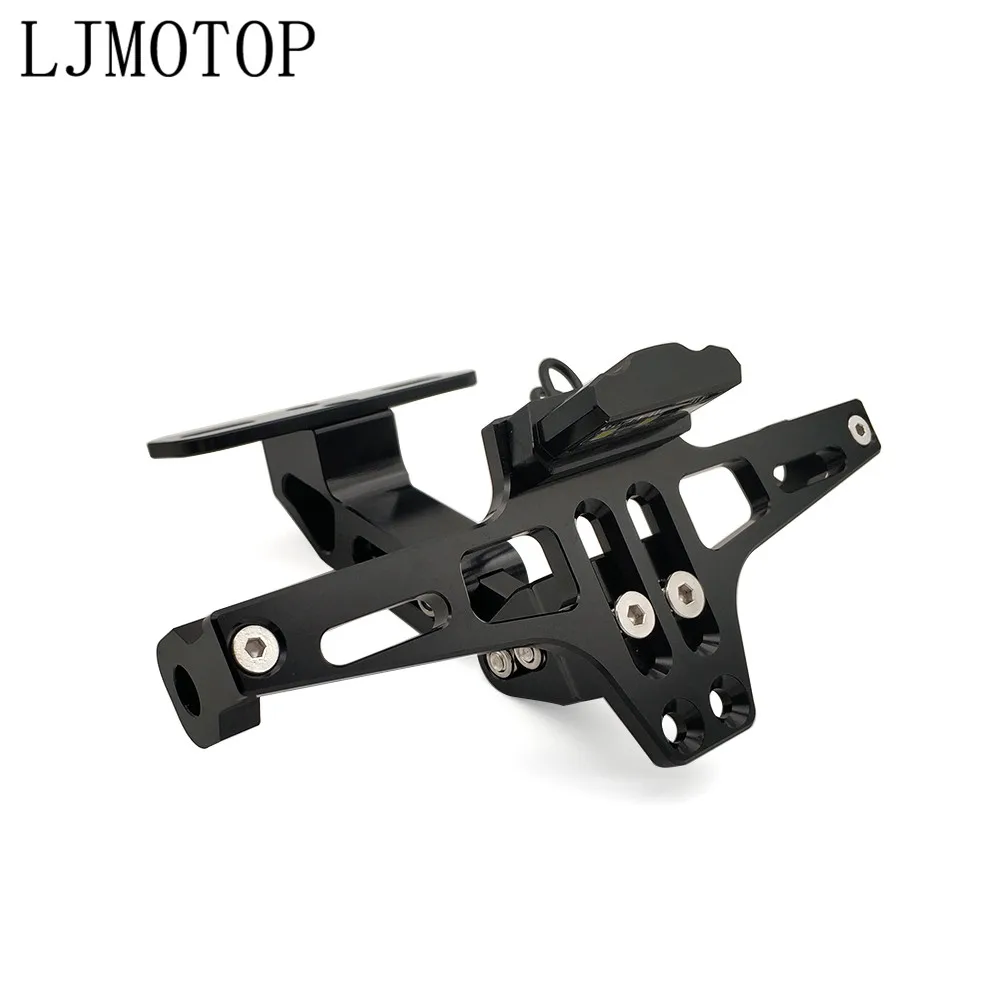 CNC Motorcycle License Plate Frame Holder Bracket &amp LED For KAWASAKI Z750S Z750 ZX6 ZX9R ZXR400 ZZR600 Z1000 ZX10R Accessories |