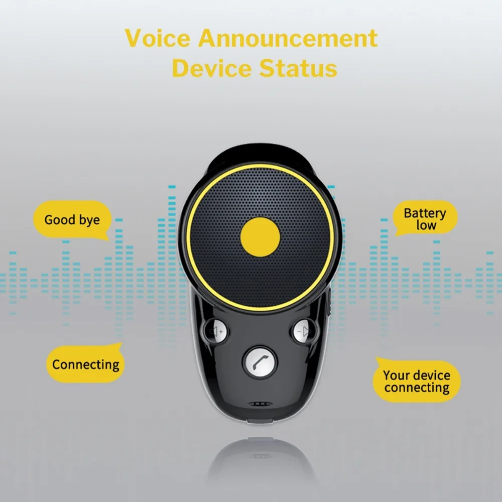 Беспроводной bluetooth приемник аудио адаптер динамик автомобильный солнцезащитный