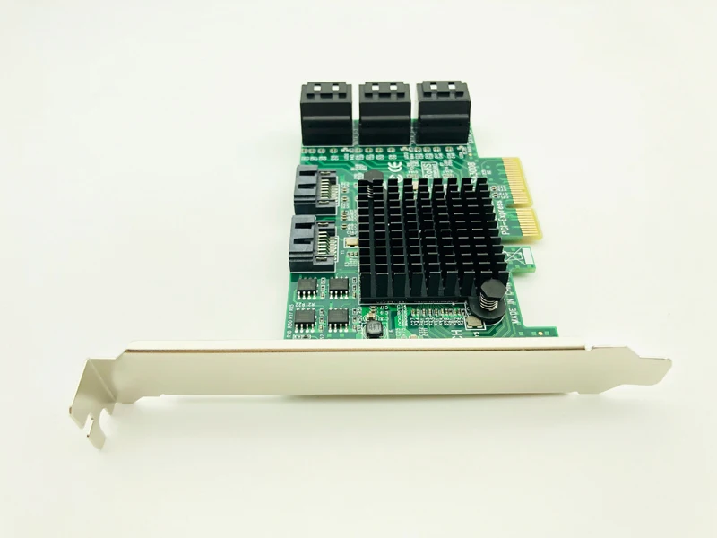 PCI-E PCI Express SATA 3,0 III 3 6 ГБ контроллер карточка SSD PCIe 8 Порты и разъёмы SATA карточка SSD SATA3.0 адаптер Райзер низкий профиль кронштейн