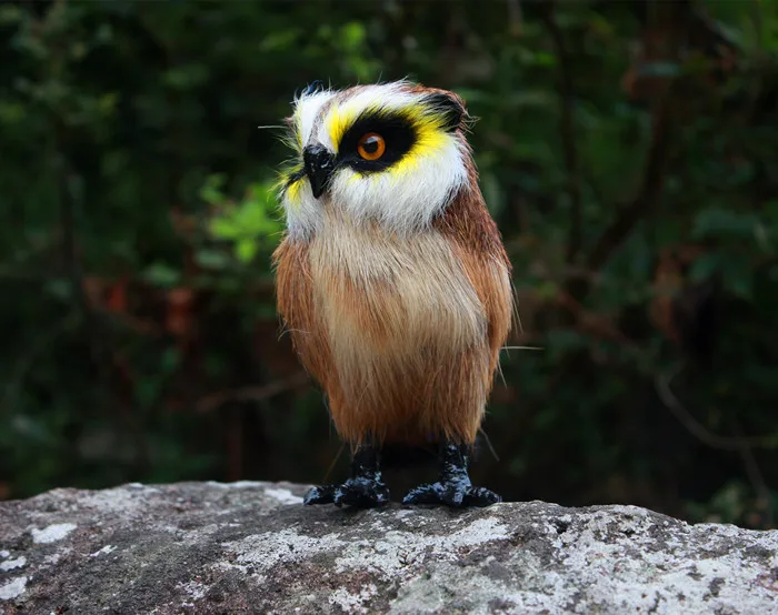 

18x16cm night owl hard model,polyethylene&furs handicraft Figurines&Miniatures decoration toy gift a2856