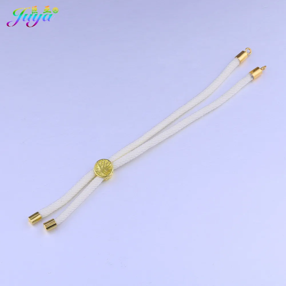 gold Beige Juya, 6 цветов, макраме, шнур, нить, веревка, цепь, дерево жизни, слайдер, бусины, регулируемые цепи для женщин, очаровательные браслеты, изготовление - Цвет: gold Beige