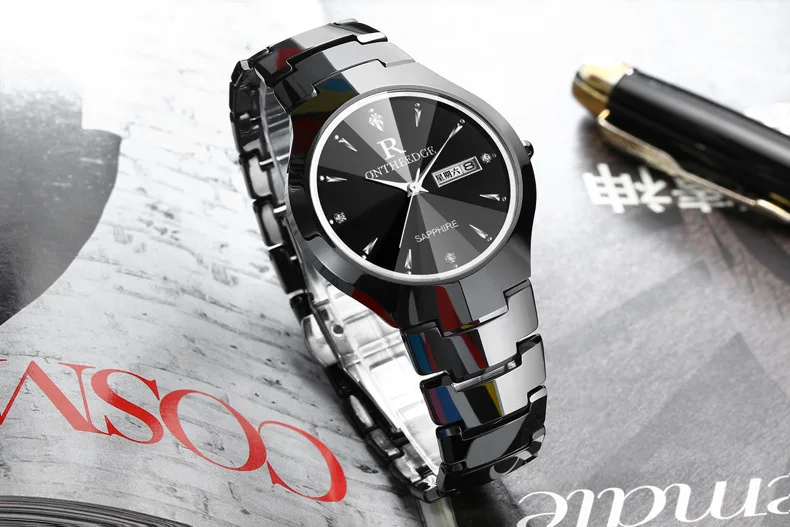 Reloj Hombre новые модные брендовые классические часы кварцевые часы Для мужчин Роскошные Super Slim Нержавеющая сталь двойной календарь часы relogio