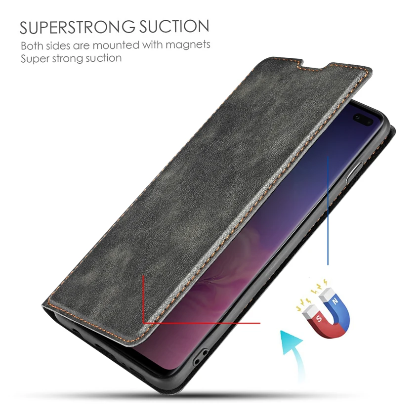 Кожаный откидной Чехол-Кошелек с подставкой для samsung Galaxy A10 A20E A30 A40S A50 A60 A70 A80 A90 M10 M20 M30 флип чехол с функцией автоматического закрыть магнитного