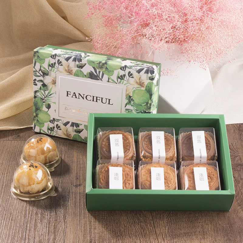 21*14 2*5 см 10 шт. серебро зеленый тема Cookie mooncake подарок Бумага коробка макарон
