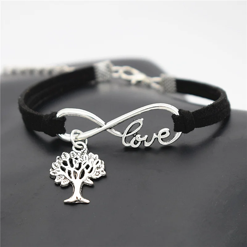 Женский кожаный браслет с подвеской в виде дерева жизни|Браслеты шармами| |